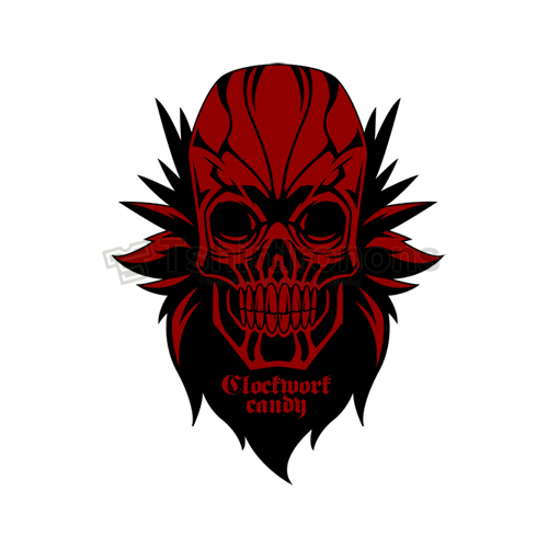 Red Skull T-shirts Iron On Transfers N7705 - Click Image to Close